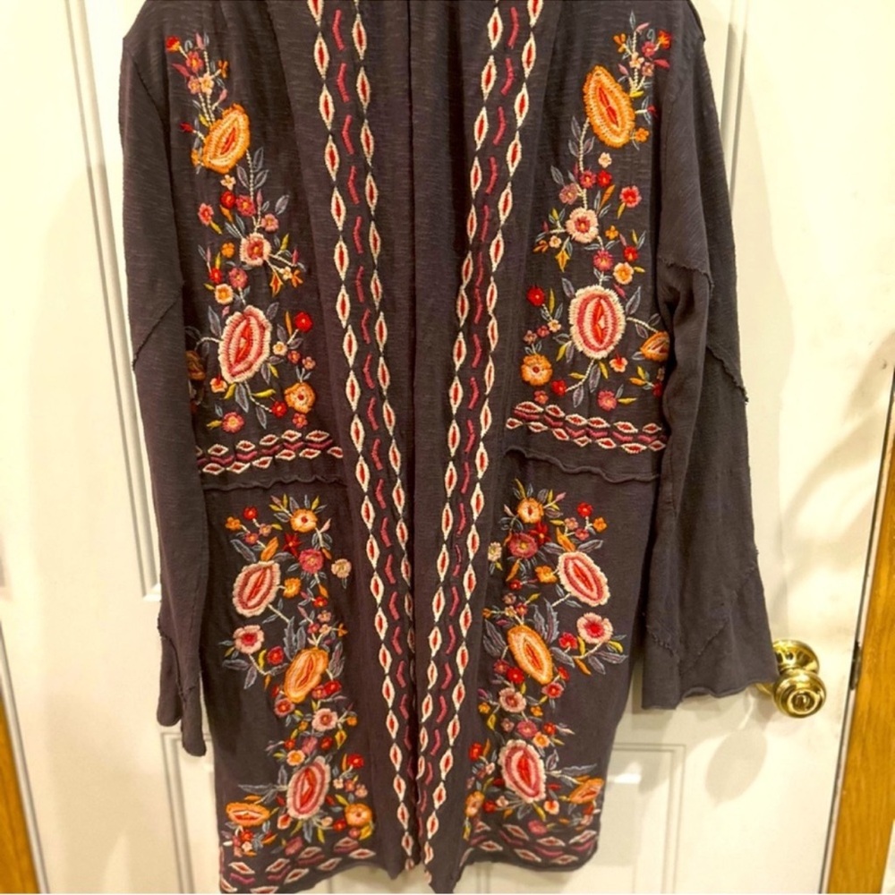 Caite Karina X Athleta Floral Embroidered Cardigan handmade w heart & soul sm